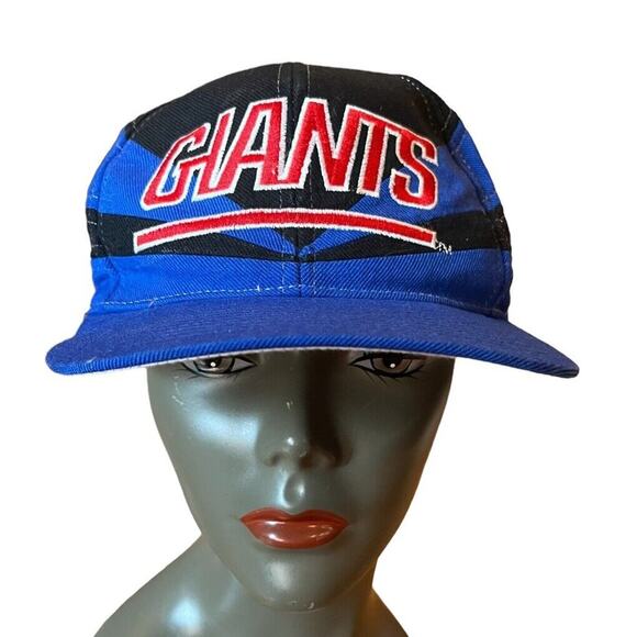 VTG 90s New York Giants Apex One Snapback Adjustable Hat Cap Signed Kent Graham - Picture 1 of 8